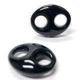 24X19MM Black 2-Hole Link Acrylic Bead (24 pieces)