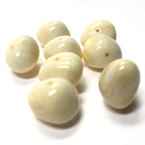 15X18MM "Ivorine" Nugget Acrylic Bead (24 pieces)