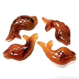 30X14MM Rust "Stone" Fish Acrylic Bead (36 pieces)