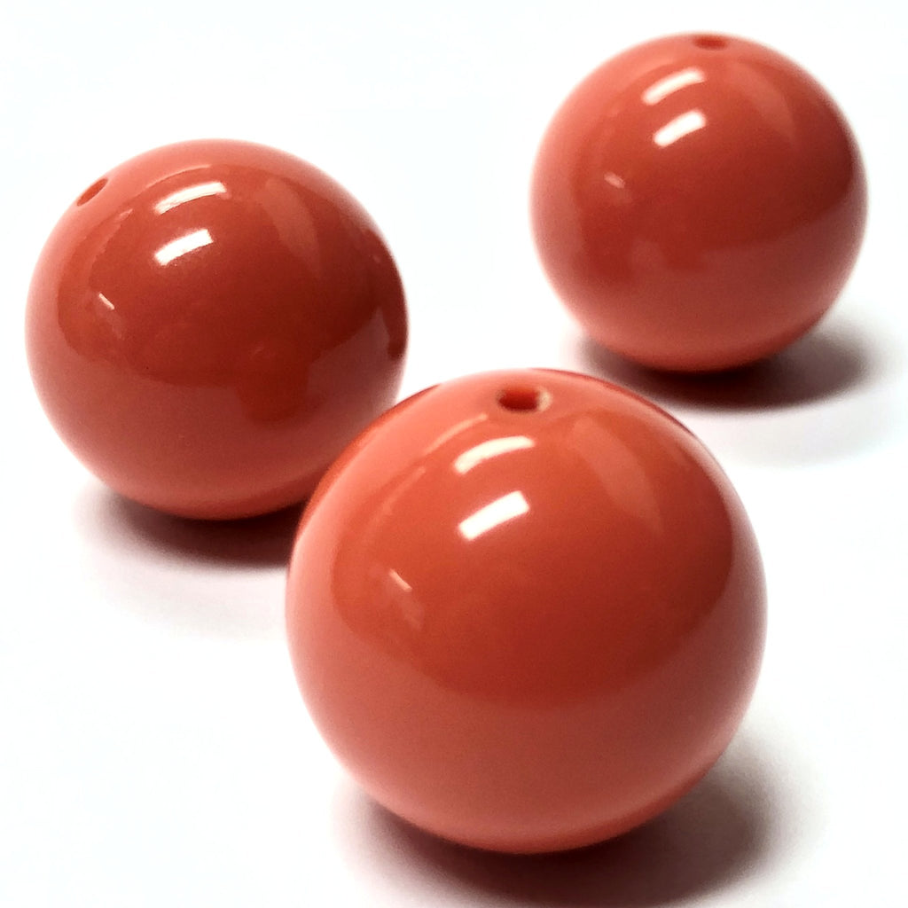 6MM Coral Round Acrylic Bead (19 pieces)