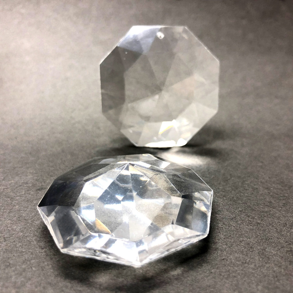 40MM Faceted Crystal Acrylic Drop (6 pieces)