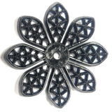 30MM Black Filigree Plastic Disc (9 pieces)