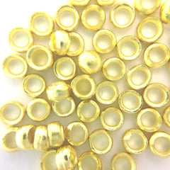 #9 Goldtone French Crimp Bead Raw Brass 25 Gram (~1500 pieces)