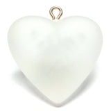 24MM Crystal Mat Heart Drop w/Loop (12 pieces)