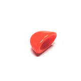 12X7MM Orange Glass Flat Cap (72 pieces)