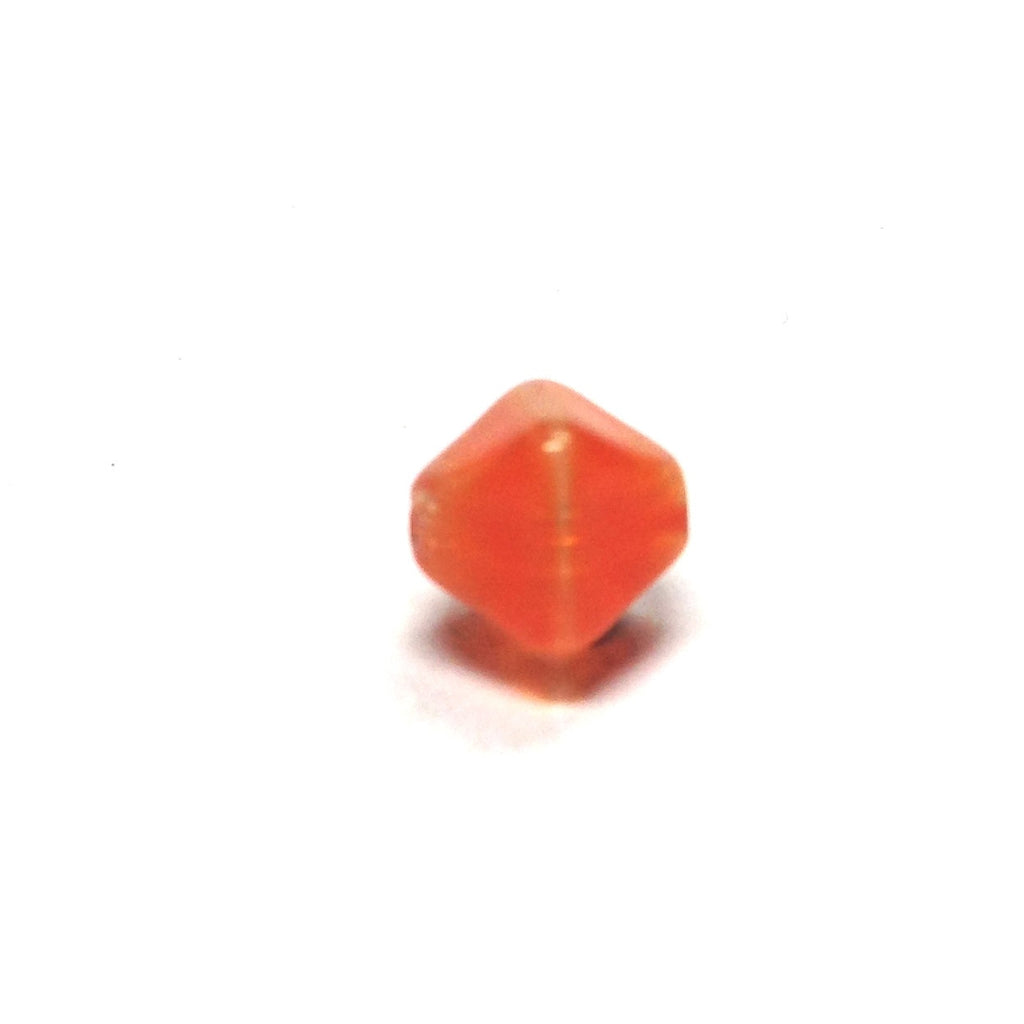 8MM Orange Glass Pyramid Bead (72 pieces)