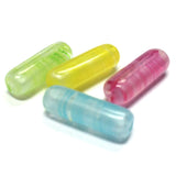 14X5MM Pink Glass Tube Bead (36 pieces)