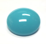 25MM Turquoise Round Flatback Bead (24 pieces)