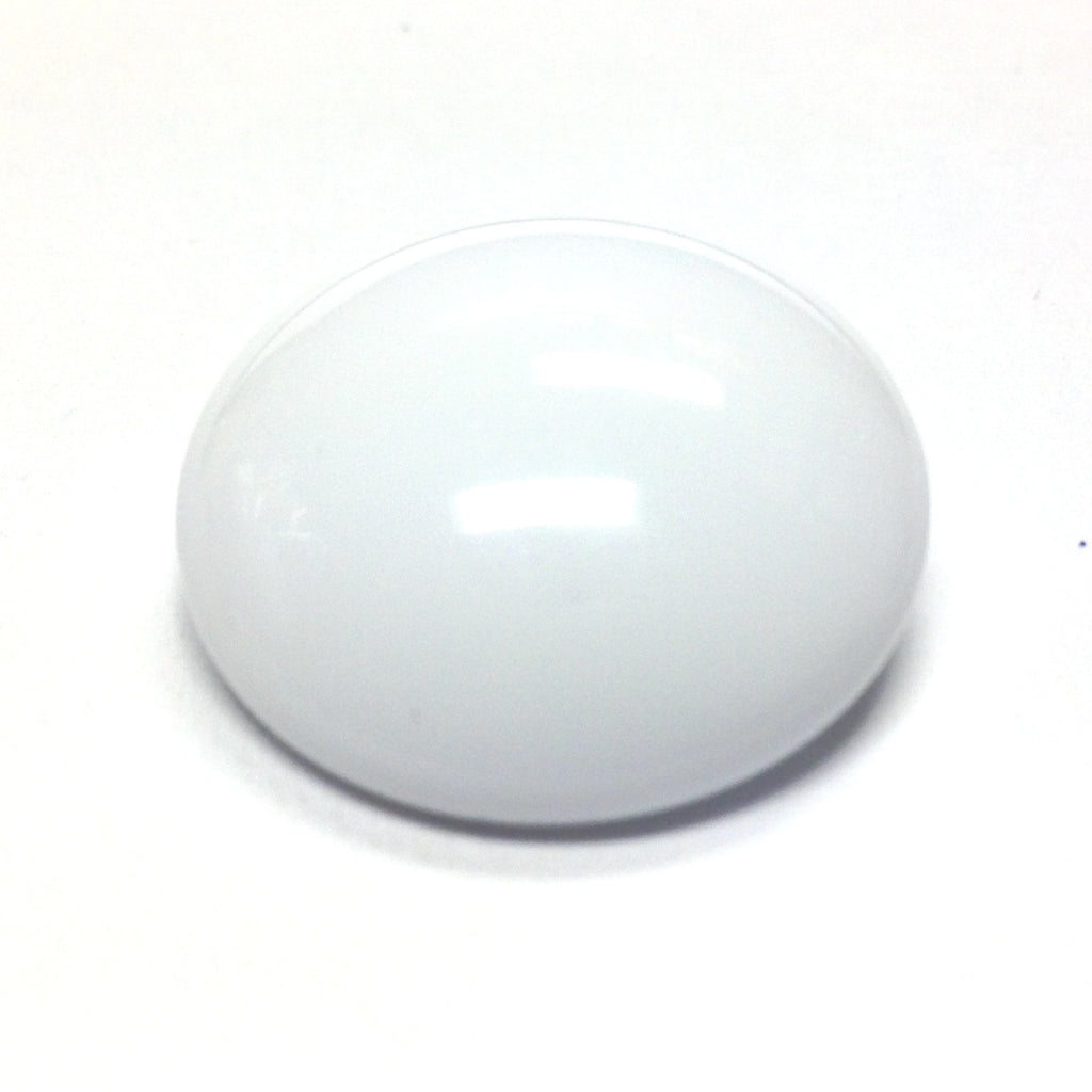 25MM White Round Flatback Bead (24 pieces)