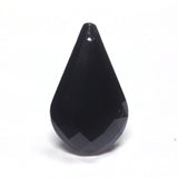 33X20MM Black Faceted Pear Drop (24 pieces)