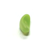 12X6MM Mat Green Glass C Bead (72 pieces)