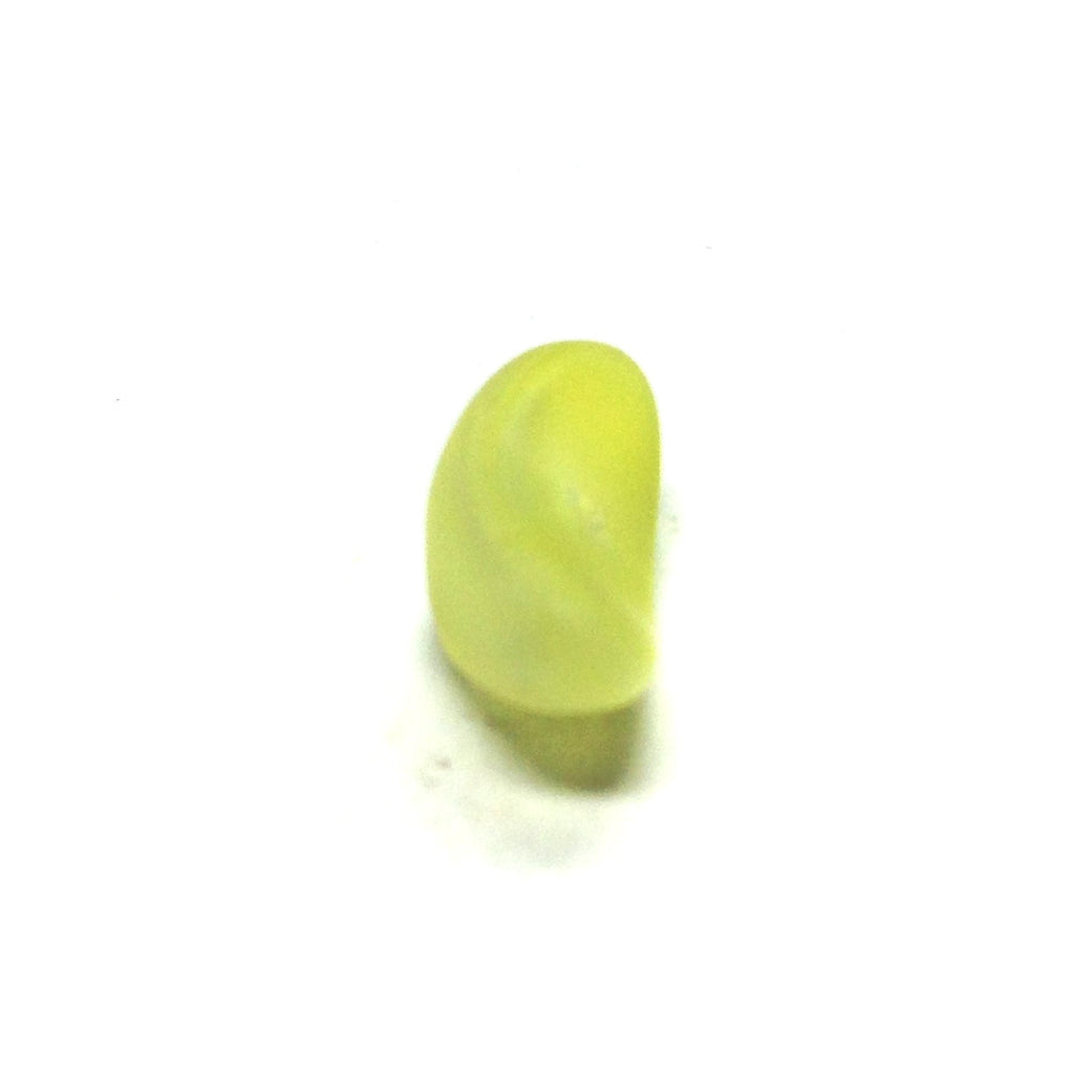 12X6MM Mat Yellow Glass C Bead (72 pieces)