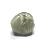 16X15MM Grey/Wht Fancy Glass Bead (24 pieces)