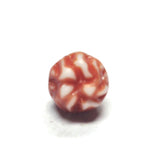 10MM Brown/White Fancy Glass Bead (72 pieces)