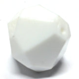 18MM White Faceted Bead (36 pieces)