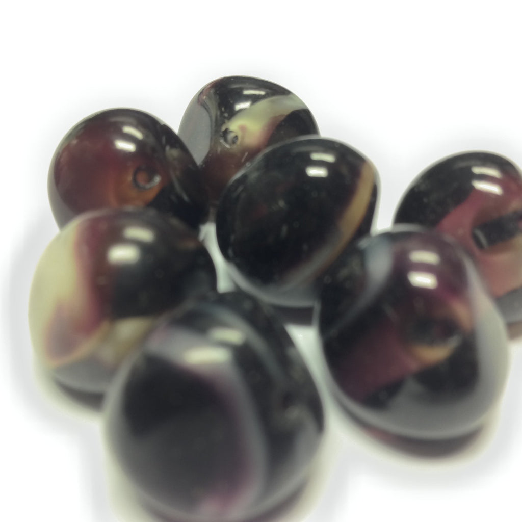 17MM Amethyst Glass Baroque Bead (36 pieces)