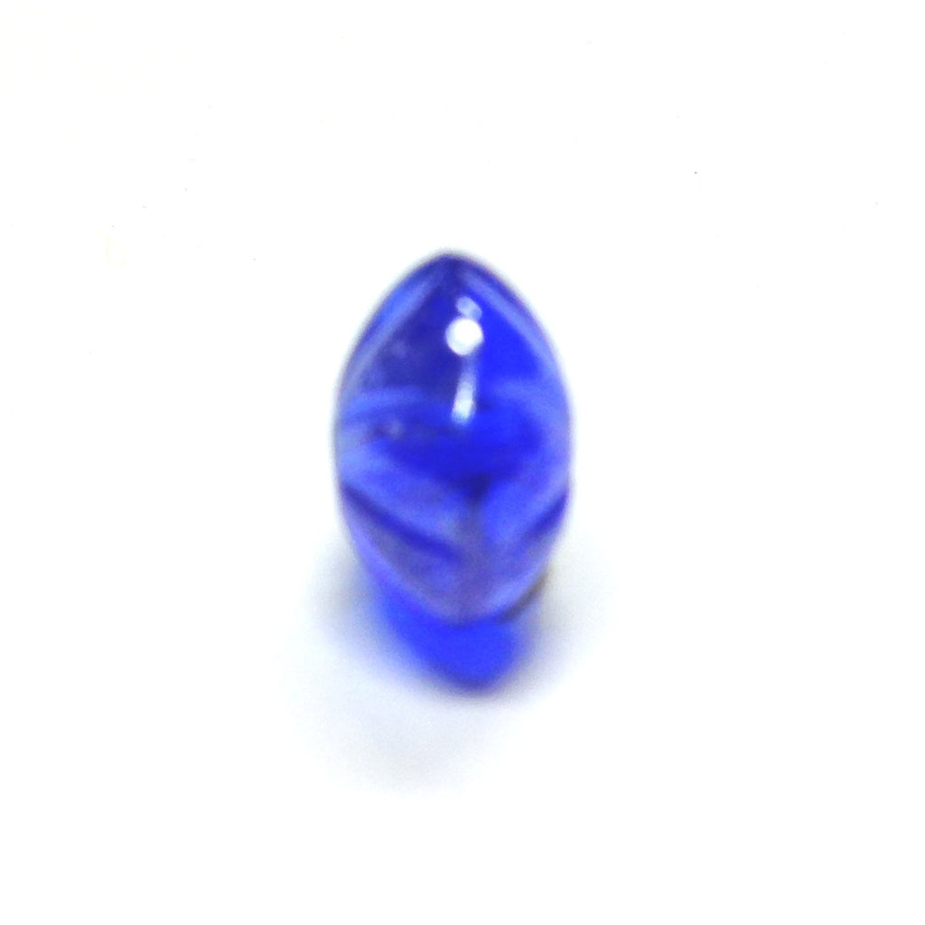 10MM Sapphire Blue Luster Glass Fluted Rondel Bead (100 pieces)