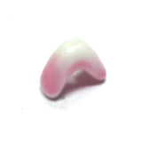 11MM Pink/White Glass Interlock Bead (72 pieces)