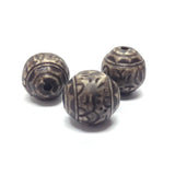 23MM Mat Grey Fancy Bead (12 pieces)