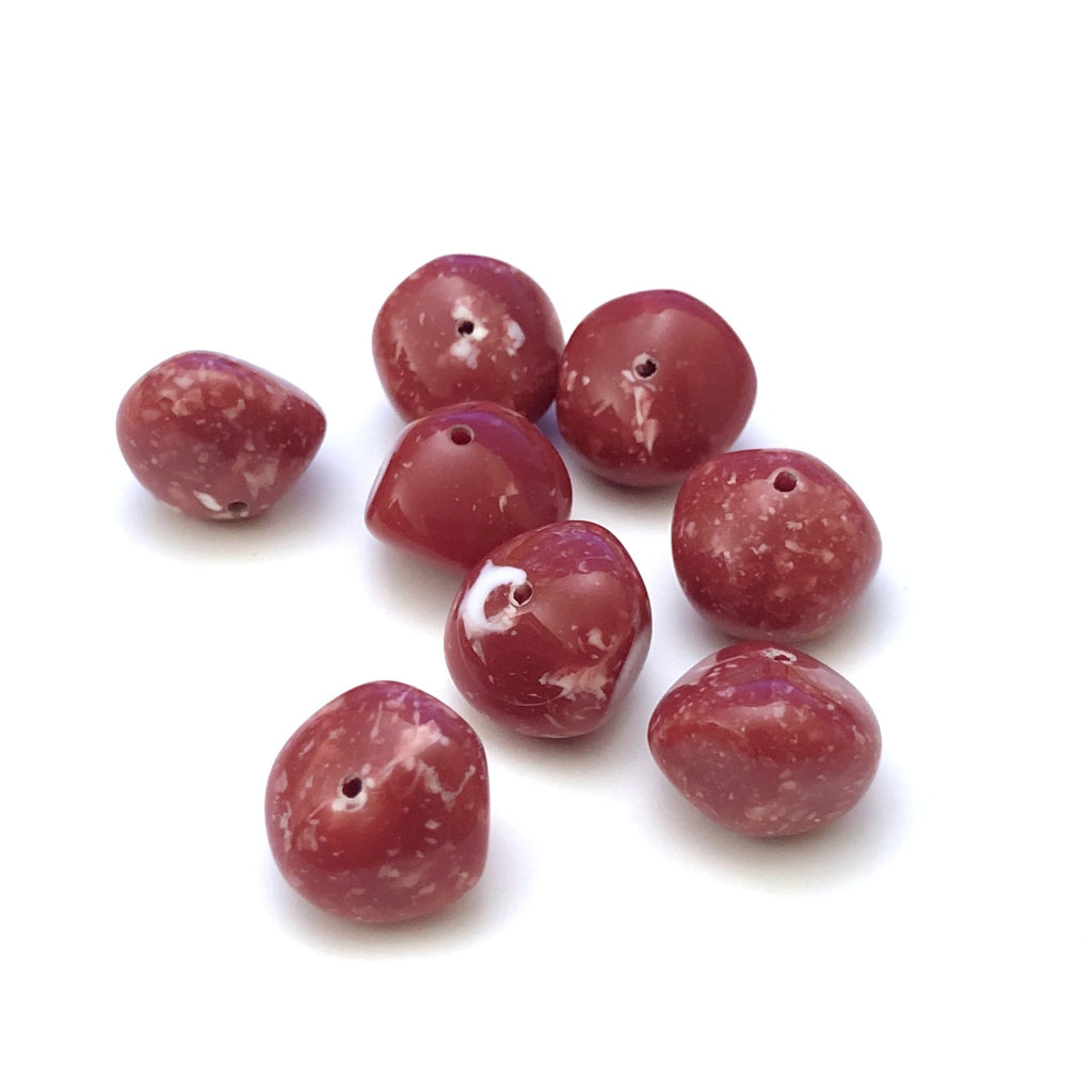 9X11MM Carnelian "Granite" Baroque Beads (72 pieces)