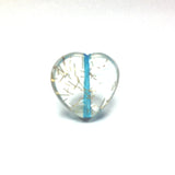 15MM Crystal/Blue/Gold "Spiked" Heart Bead (72 pieces)