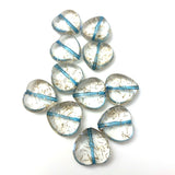 15MM Crystal/Blue/Gold "Spiked" Heart Bead (72 pieces)