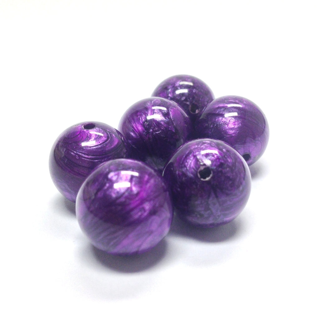 14MM Purple "Zenith"Round Bead (36 pieces)