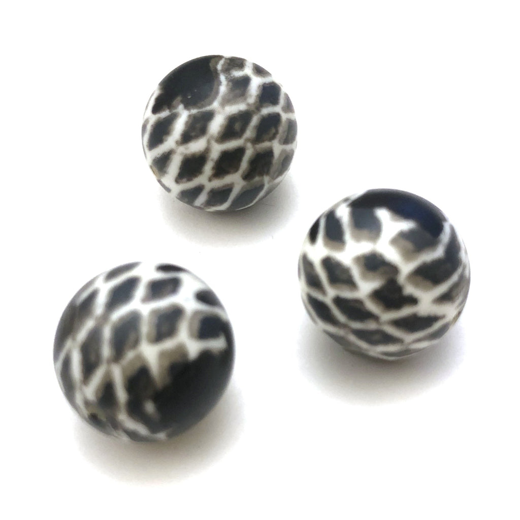 14MM Round Snakeskin Bead (36 pieces)