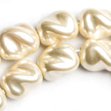 19X16MM Fancy Cultura Glass Pearl Bead (3 pieces)