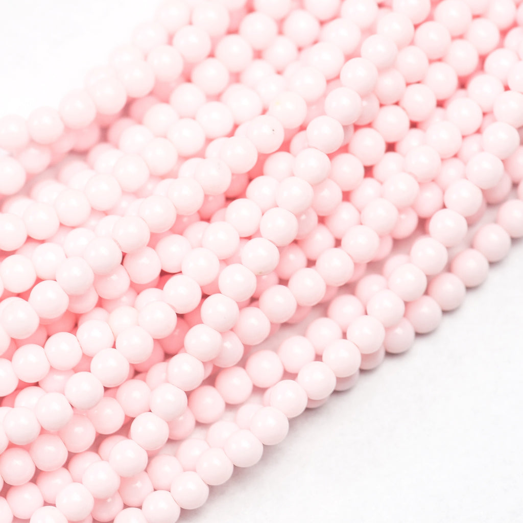 4MM Opaque Light Pink Bead 60" (6 strands)