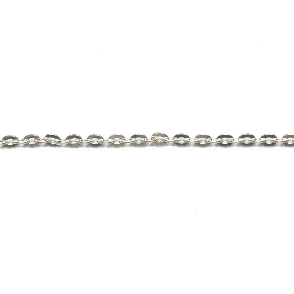 Silver Tone Plated Chain Brass Single Cable (1 foot)