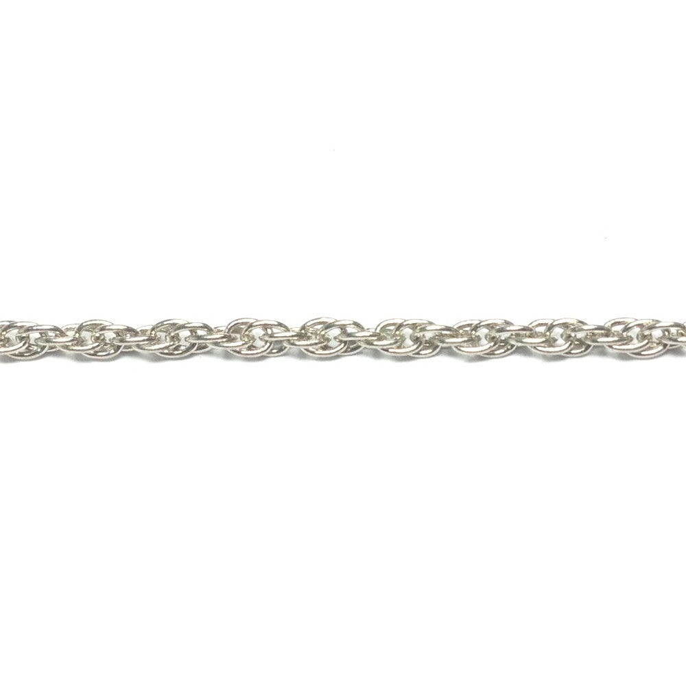 Silver Tone Plated Chain Brass Rope (1 foot)