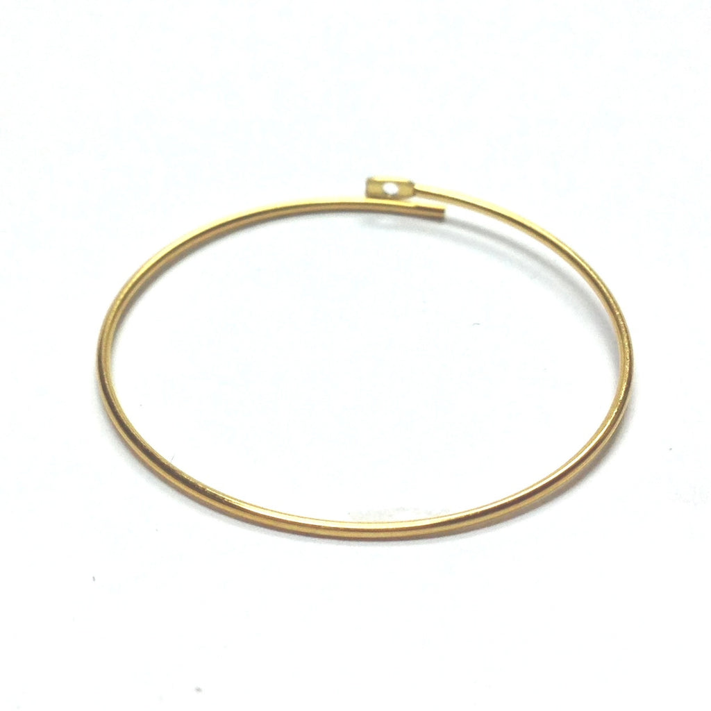 1" Round Wire Hoop With Flat End & Hole Gold (144 pieces)