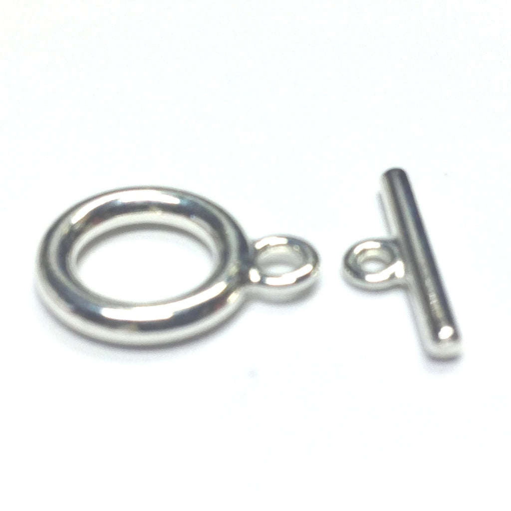 11MM Silver Plate Toggle Clasp (2 Piece Set) (144x2 pieces)