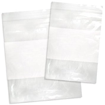 6"X9" Self Seal Bag w/White Block 2 Mil (100 Pieces)