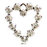 18MM Heart Drop Crystal/Rhodium (12 pieces)