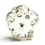 16.2MM Channel Button Crystal/Silver (2 pieces)