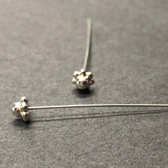 .925 Sterling 3MM Cluster Headpin 1.5"(2Pc/Pk)