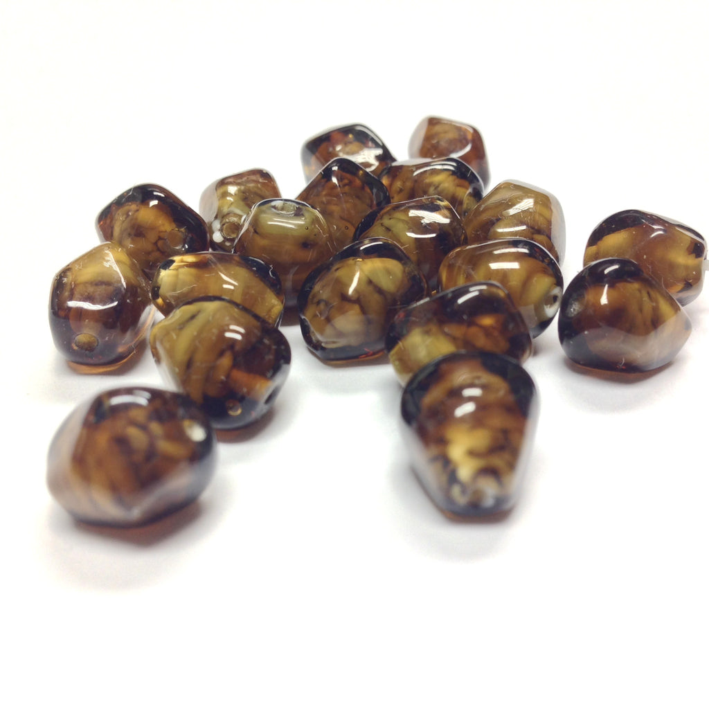 10MM Topaz Glass Baroque Bead (24 pieces)