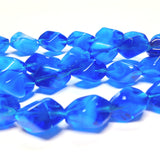 11X10MM Aqua Faceted Diamond Shape Bead (36 pieces)