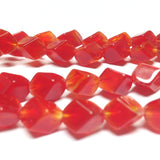 11X10MM Carnelian Faceted Diamond Shape Bead (36 pieces)