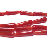 20X6MM Carnelian Glass Pear Bead (30 pieces)