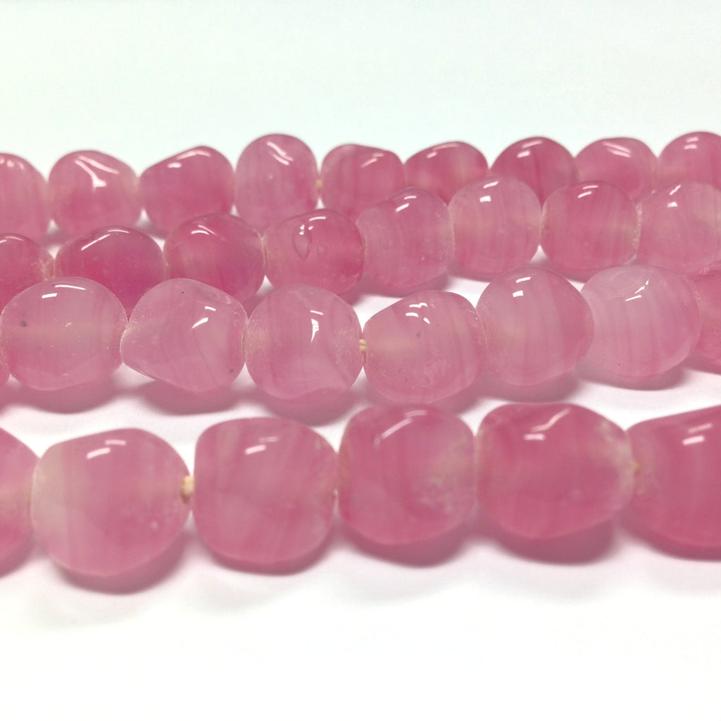 10MM Rose Quartz Glass Baroque Bead (60 pieces)
