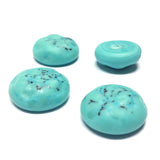 18MM Turquoise Matrix Mat Glass Baroque Cab (12 pieces)