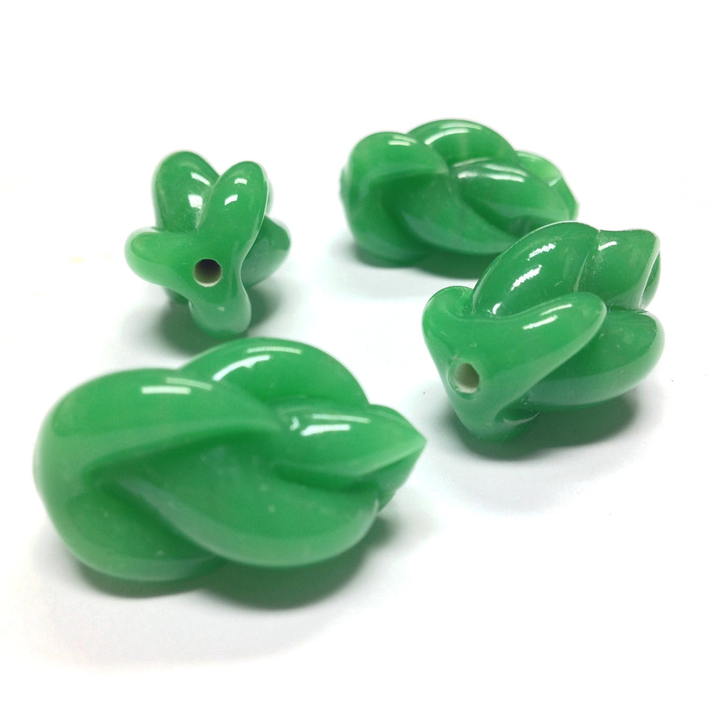 28X18MM Jade Glass Knot Bead (6 pieces)