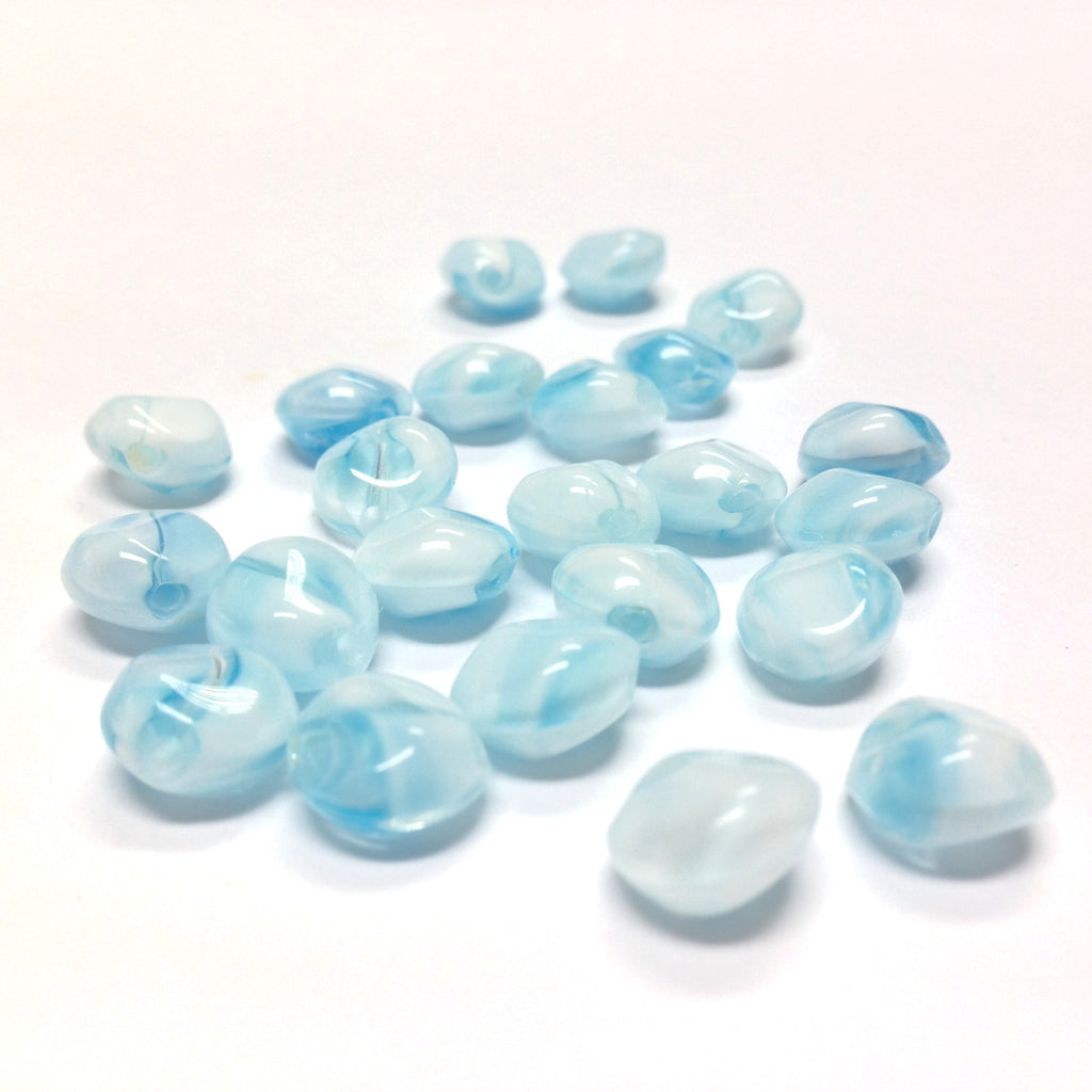 9MM Aqua Glass Disc Bead (72 pieces)