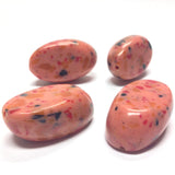 31X19MM Coral Matrix Flat Oval Bead (12 pieces)