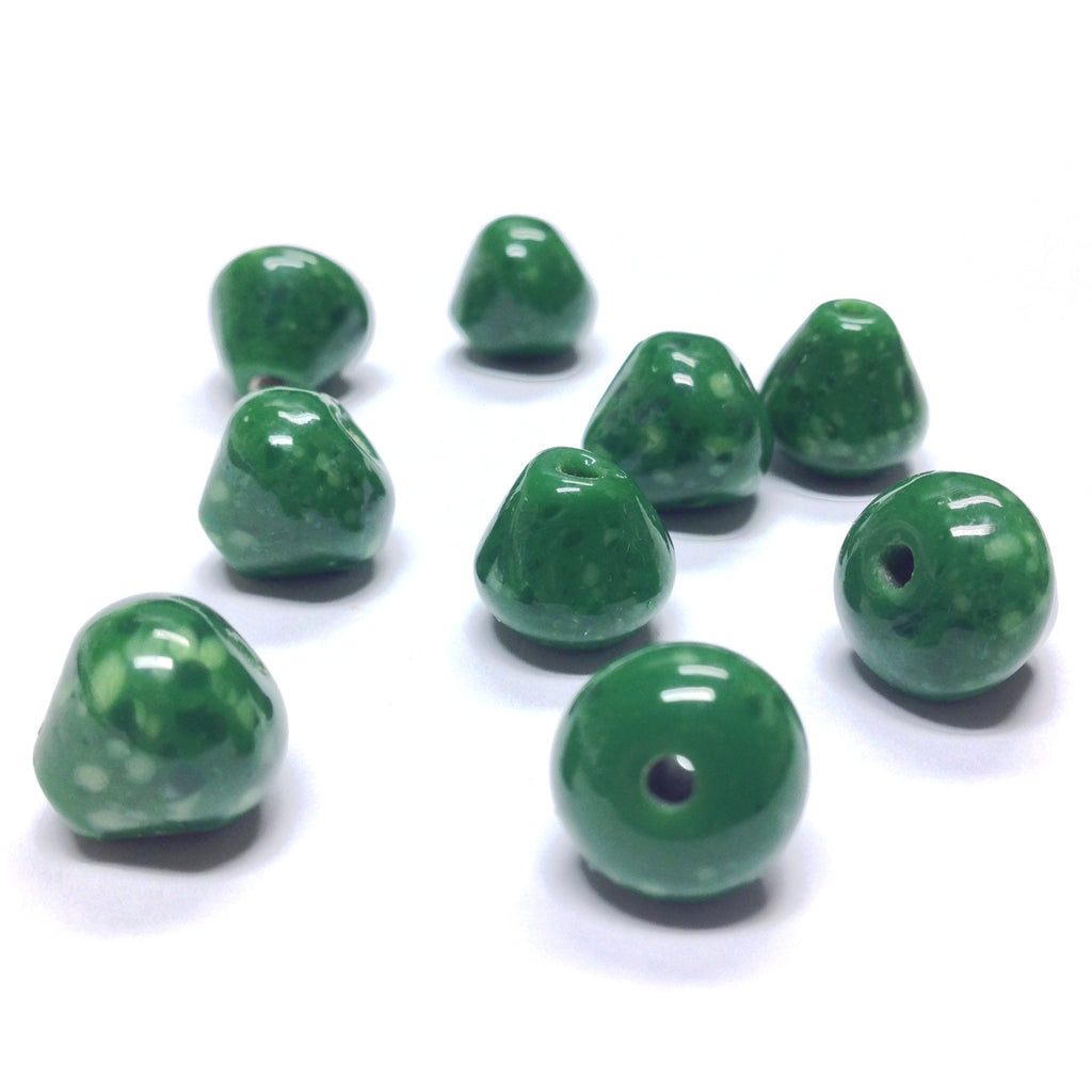 12MM Jade Glass Pearshape Bead (50 pieces)