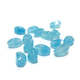 11X7MM Aqua Glass Baroque Oval Bead (100 pieces)