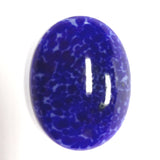 40X30MM Lapis Matrix Glass Ear Button (2 pieces)